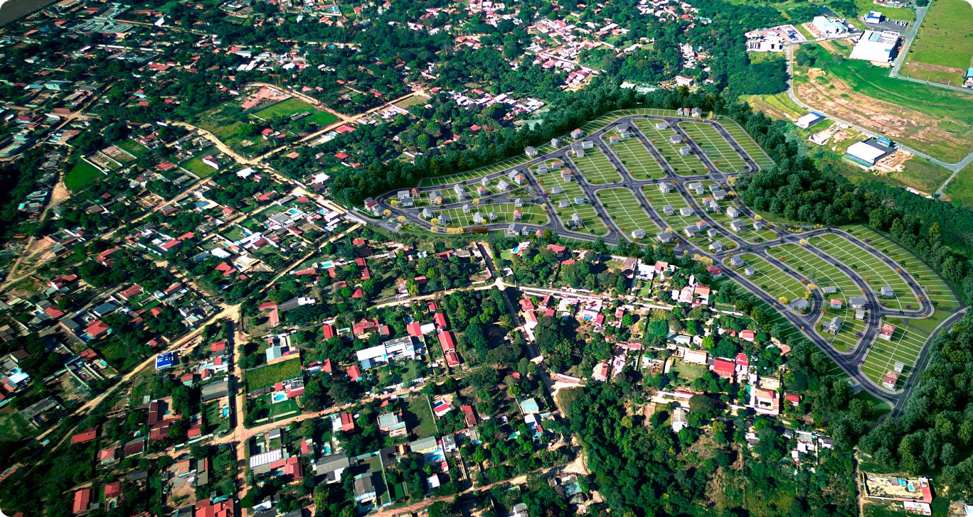 Vista aérea do Comviva Amanda